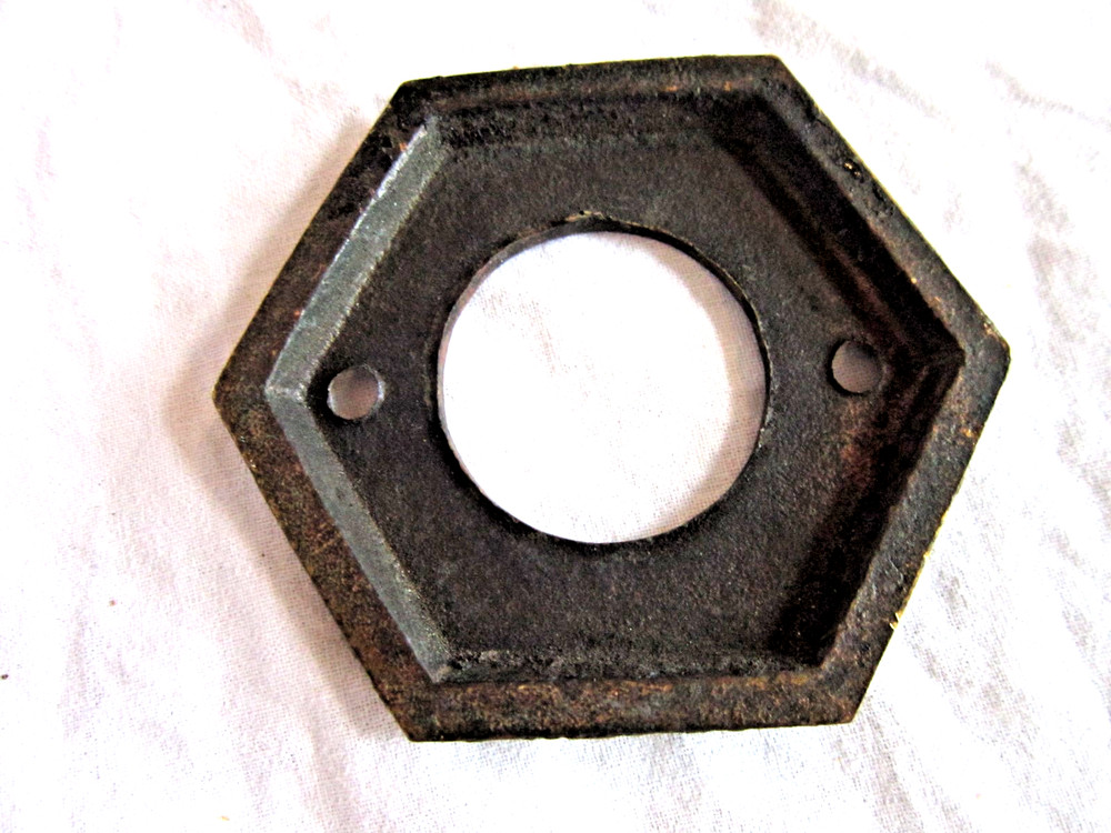 Antique Solid Bronze Hexagon Door Bell Button Cover