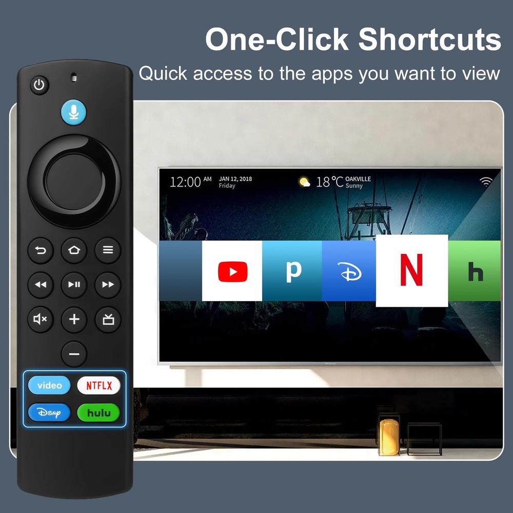 Replacement Firestick Remote Control Fit for Fire Smart TV Stick black