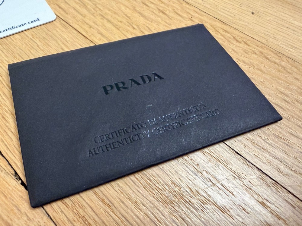 Authentic PRADA Milano Authenticity Certificate Card + Original Envelope
