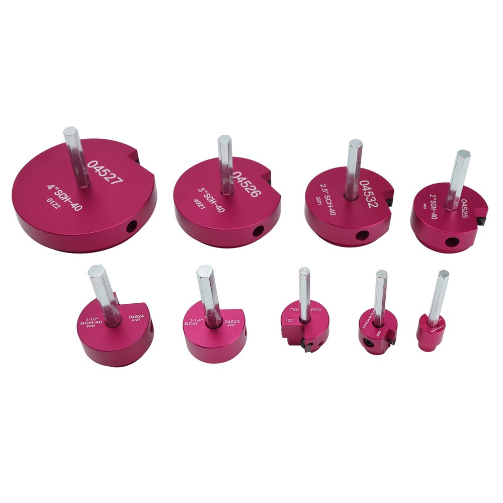 9PCS PVC Pipe Reamer Kit Fitting Socket Saver SCH Plumbing Tools For 1/2" Drills
