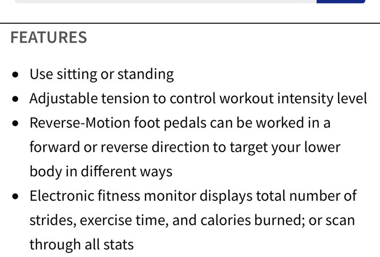 Stamina In Motion E1000 Compact Legs Cardio Workout Strider Elliptical Machine