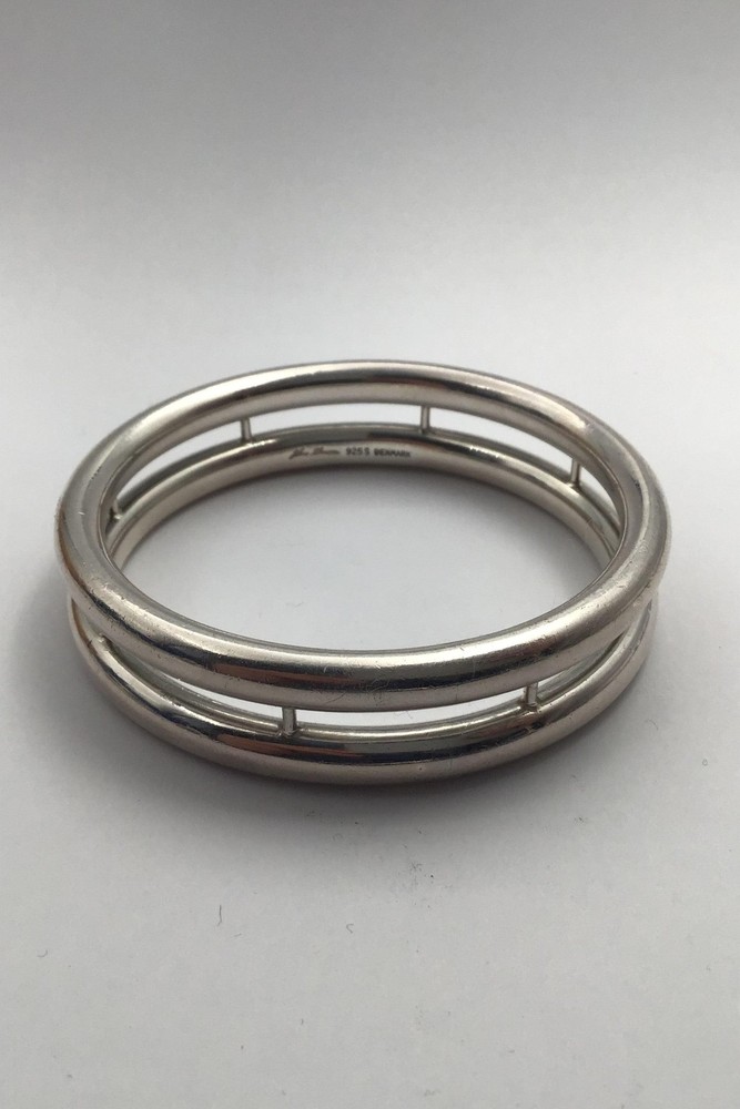 Hans Hansen Sterling Silver Modern Double Bangle