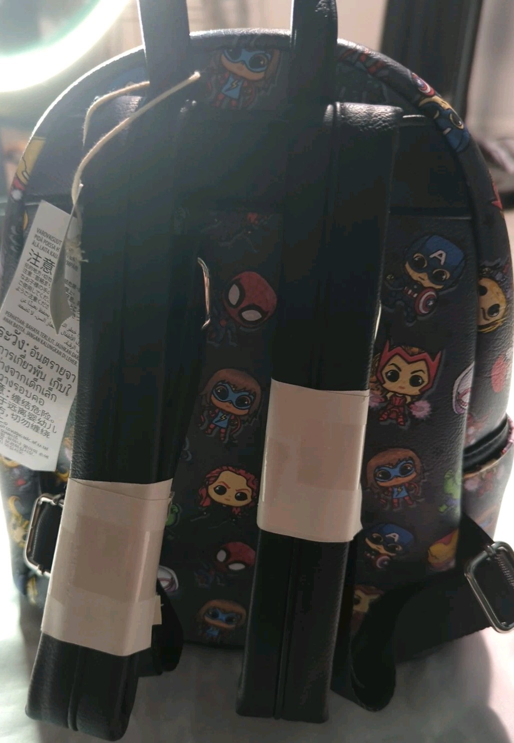 Loungefly Marvel Mini Backpack Avengers Chibi All Over Print NWT Spider-Man Iron