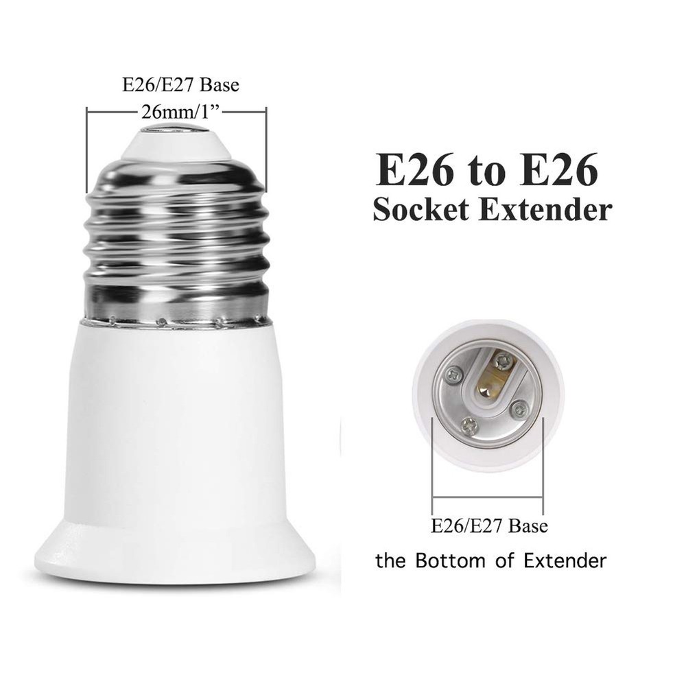E26 Socket Extender - 12-Pack, 3CM/1.2 Inch Light Socket Extension