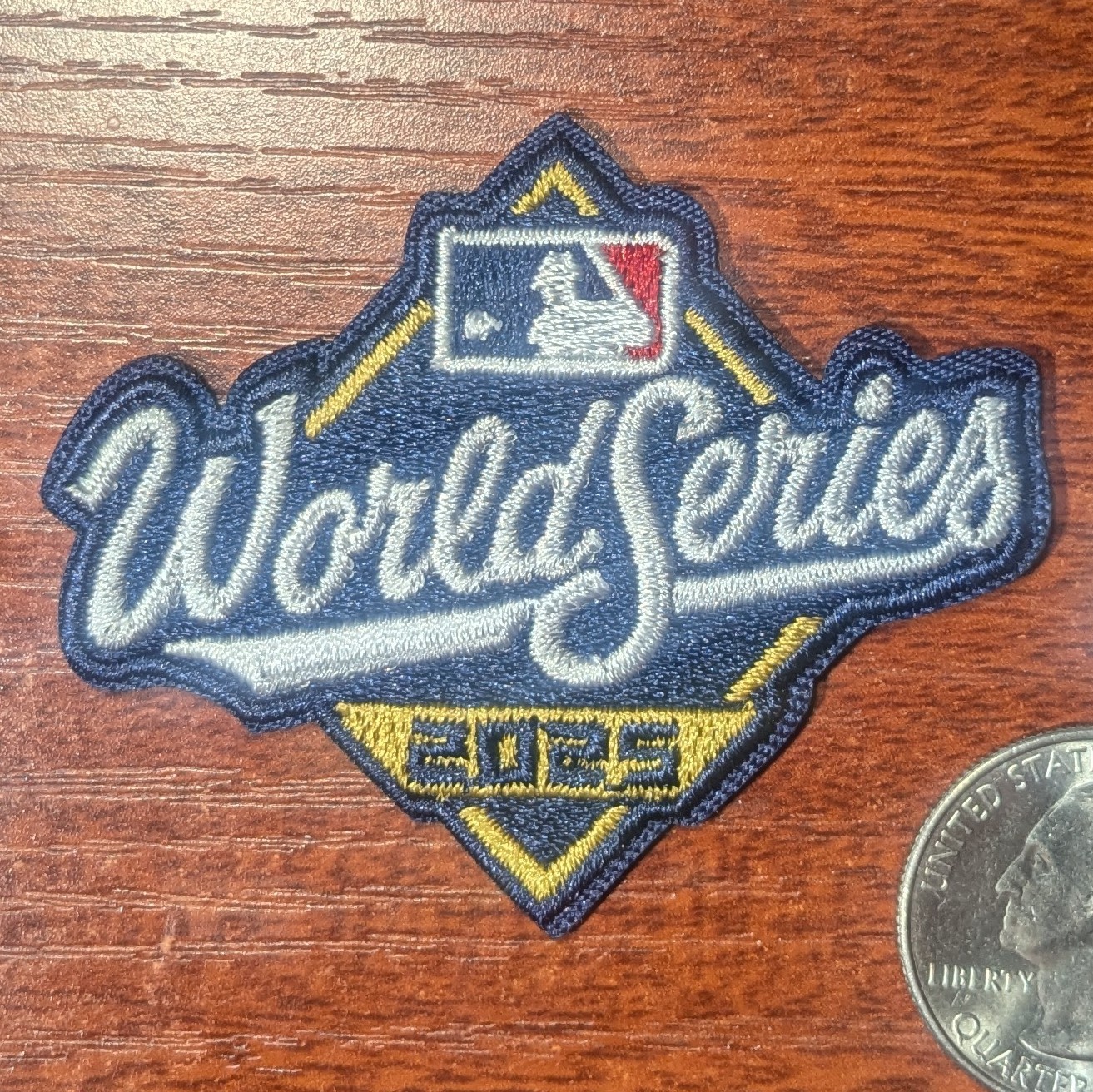World Series 2025 Patch Dodgers Bluejays Baseball Embroidered Iron On 2x2.5"