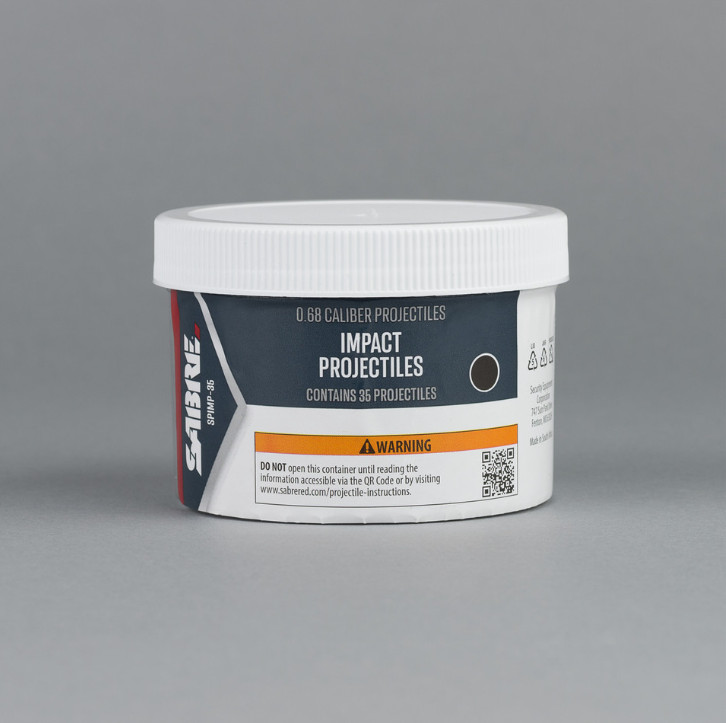 SABRE Impact 0.68 Black Caliber Projectiles, 35-Count Refill