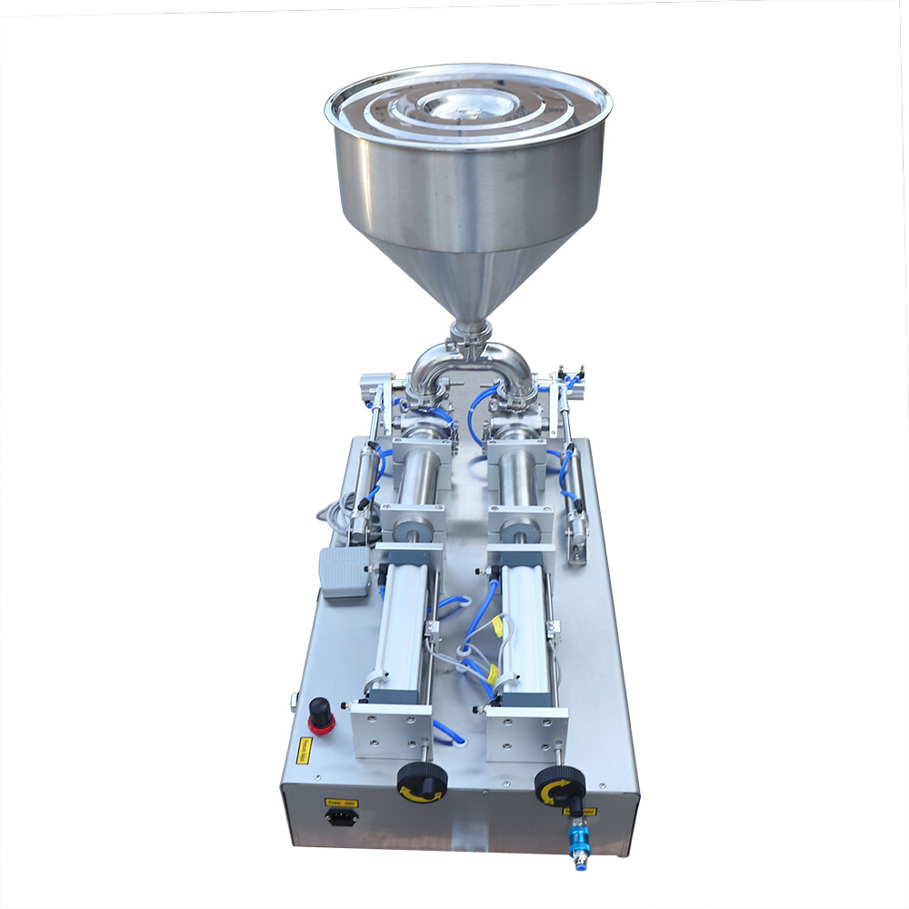 Double Head Liquid Paste Filling Machine Horizontal Pneumatic 50-500ml