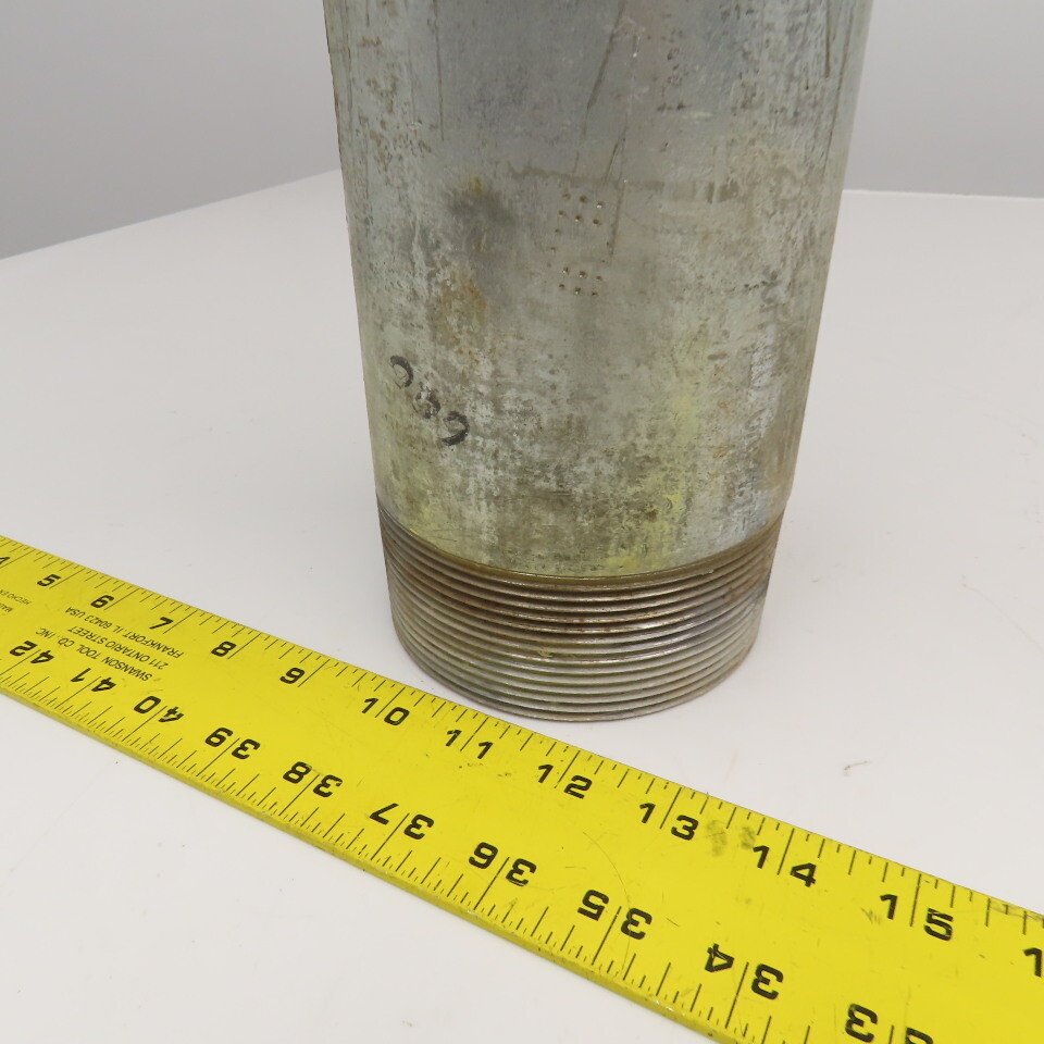 4" NPT Galvanized Pipe Nipple 27" OAL