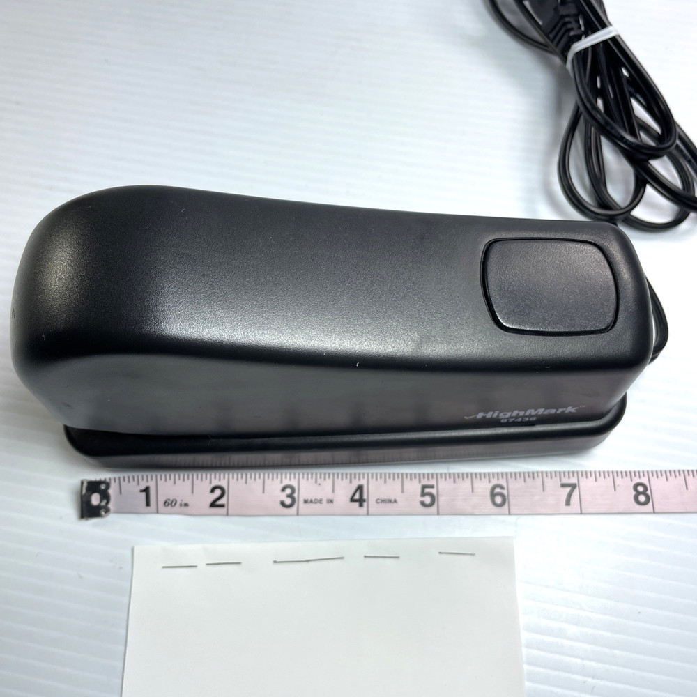 HighMark 97436 Black Automatic Electric Stapler EUC Tested Works
