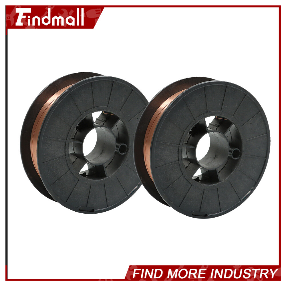 Findmall 2 Roll ER70S-6 .023" (0.6 mm) Mild Steel MIG Welding Wires (2 x 10-Lbs)