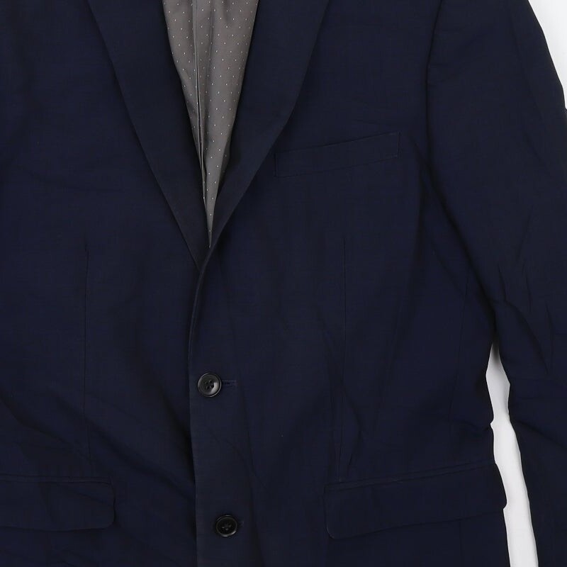 NEXT Mens Blue Wool Blend Suit Jacket Size 40