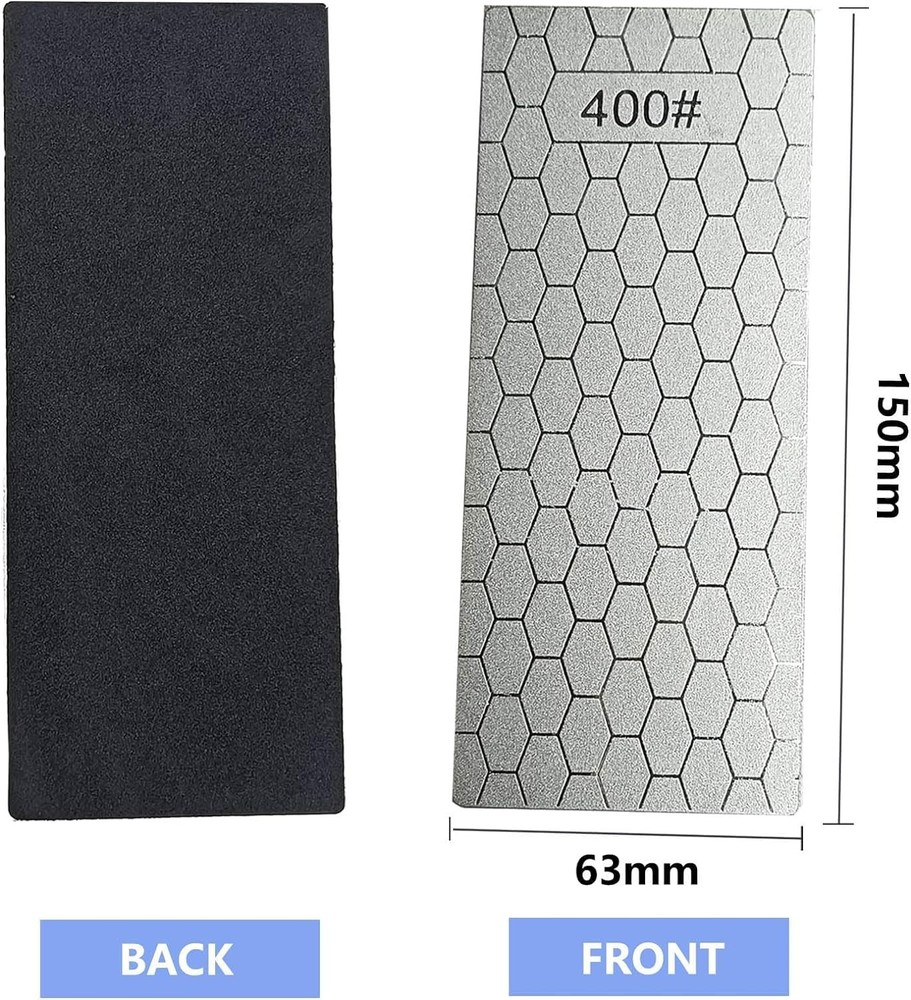 Diamond Sharpening Stone Set, Diamond Lapping Plate Coarse/Medium/Fine Grit S...