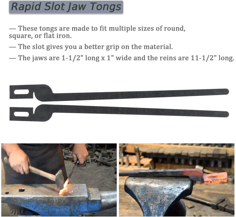 5 types DIY Rapid Tongs Bundle Set with Rivets for Blacksmith or Beginners