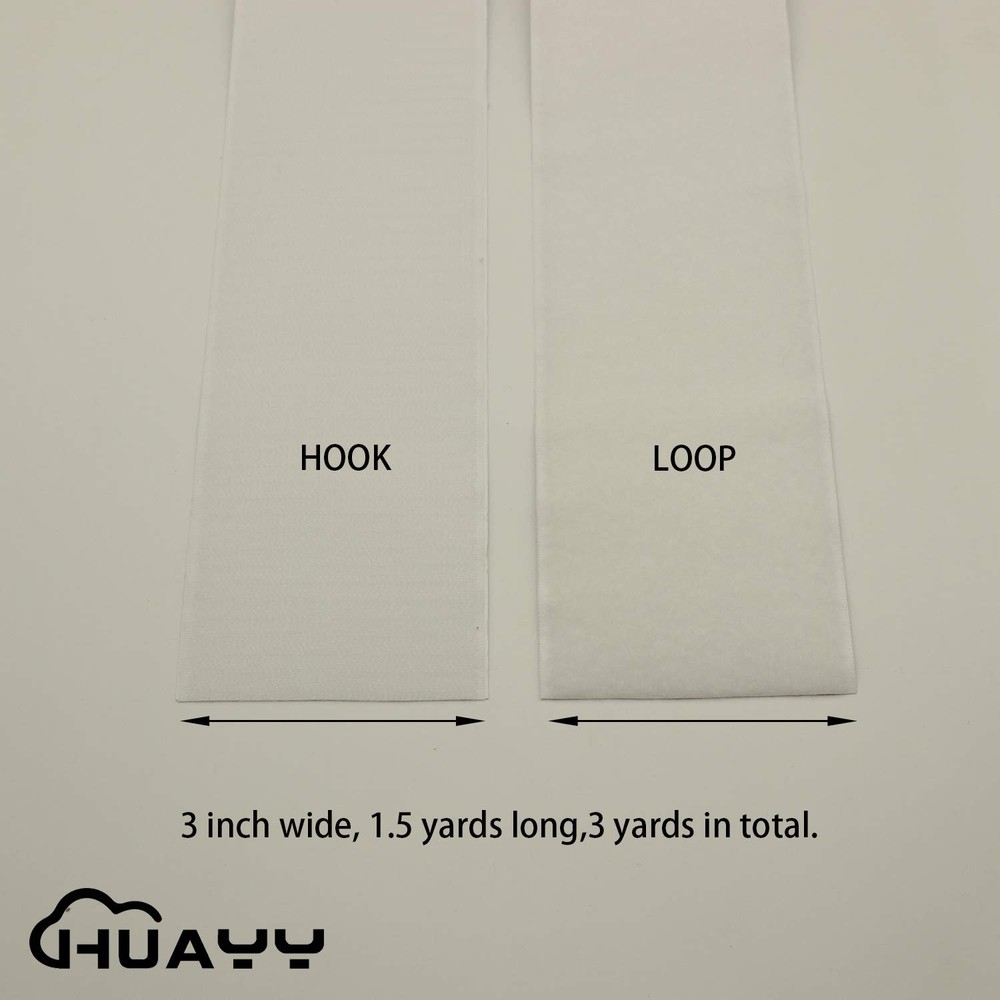 3 Inches Width 1.5 Yards Length | Self-Adhesive Hook and Loop Style Sheets | Sup