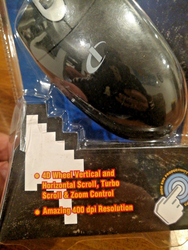NEW ICONCEPTS MOUSE 4D WHEEL Vertical Horizontal Scroll Zoom Control