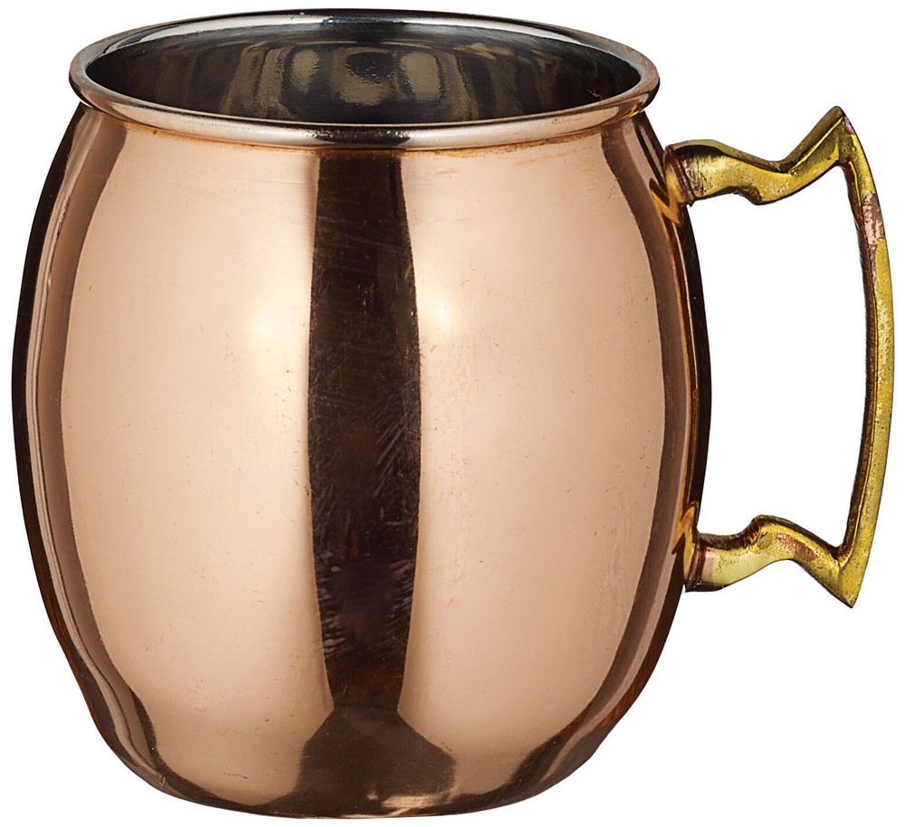 20 oz. Moscow Mule Mug, Solid, Copper-Plated, Brass Handle (12 Each)