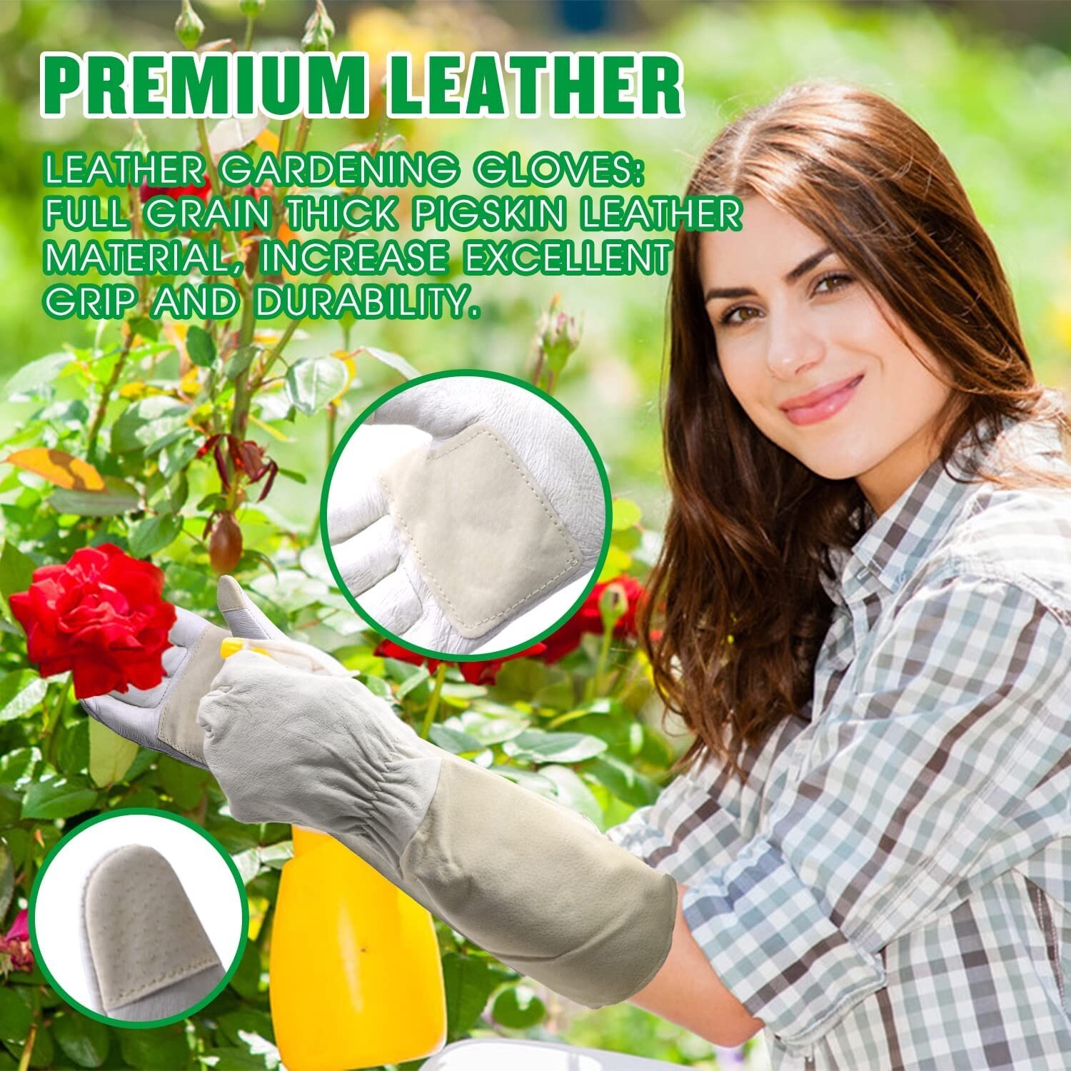 HANDLANDY Rose Pruning Gloves for Men & Women, Long Thorn Proof Gardening Gloves