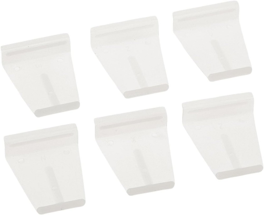 6-Pack Universal Screen Lift Tabs - Durable White Plastic for Easy Installation