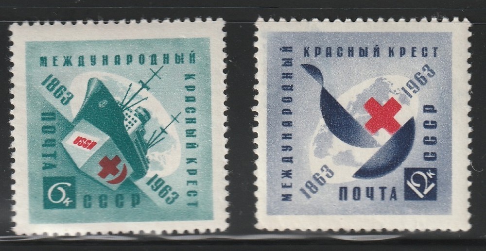 Russia    1963   Sc # 2766-67   Red Cross    MNH   OG