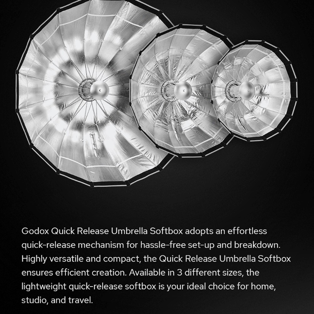 US Godox S85T 85cm Quick Release Umbrella Softbox For Studio Space-saving Shoot