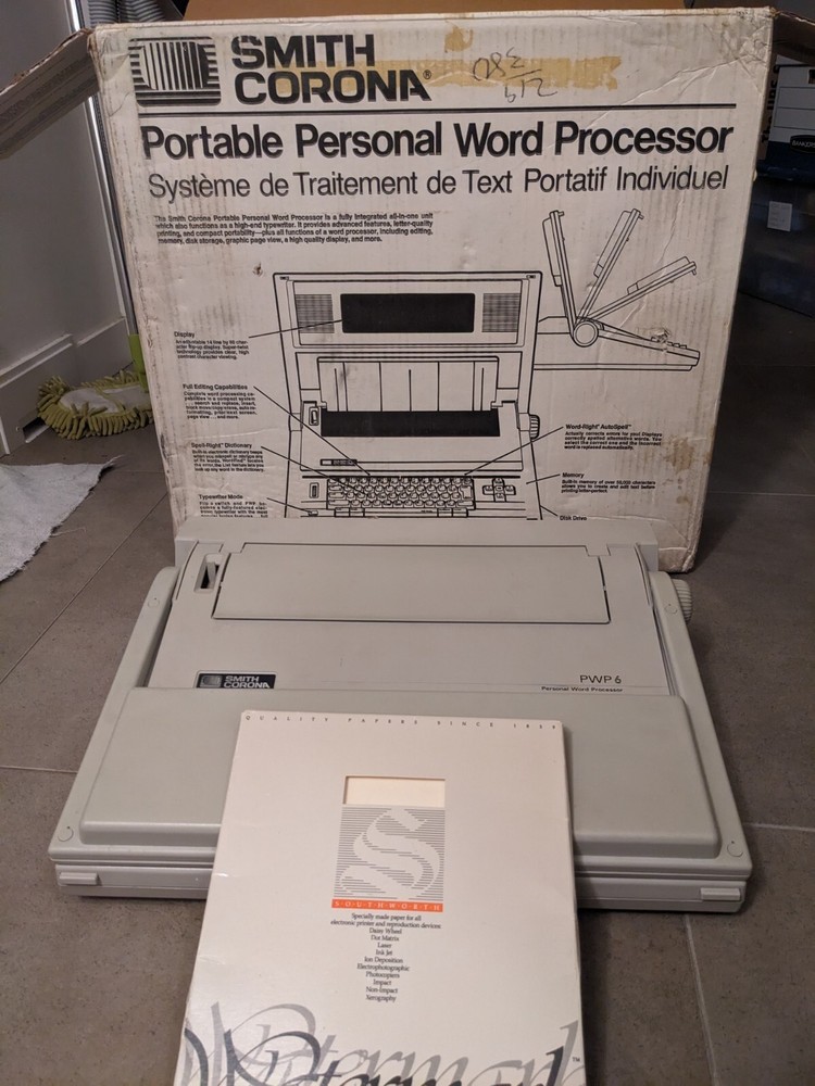 Smith Corona PWP 6 - Personal Word Processor With Original Box (Untested)