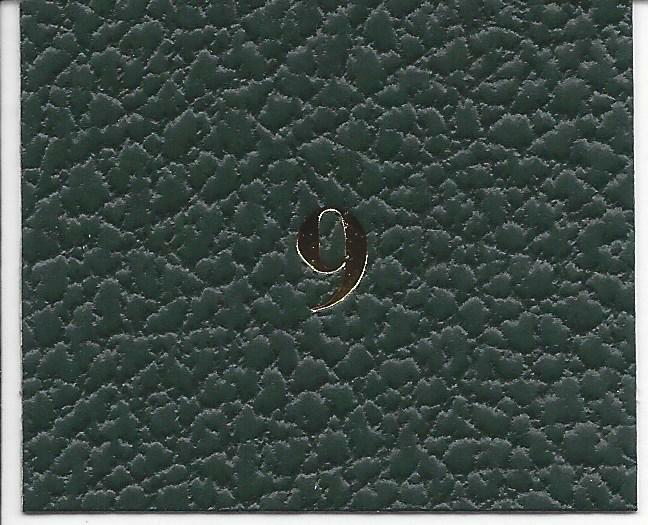Label for Green Scott Binders Numeral "9"