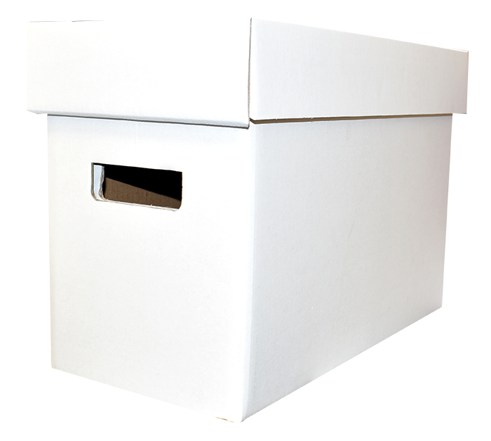 Short Cardboard Comic Book Storage Box Holds 150-175 Comics Stackable Boxes