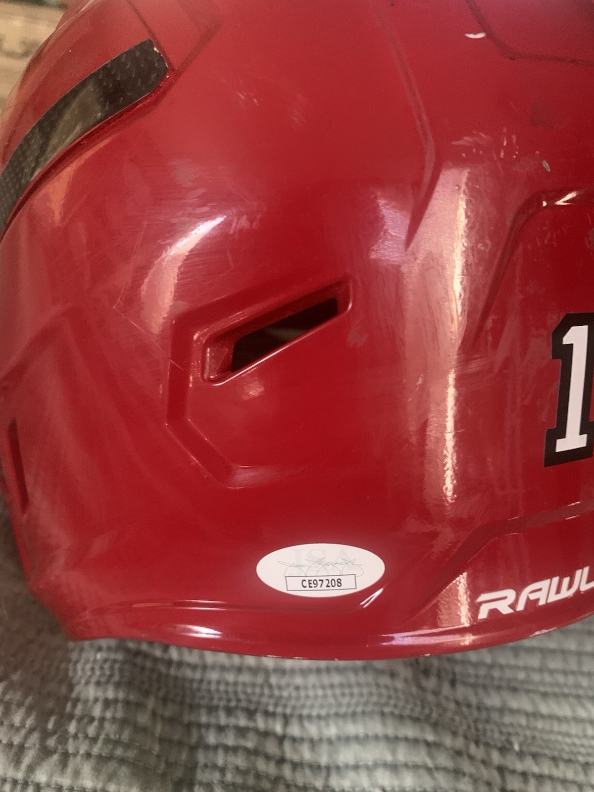 JJ Wetherholt Memphis Redbirds Game Used Autographed Batting Helmet - JSA COA