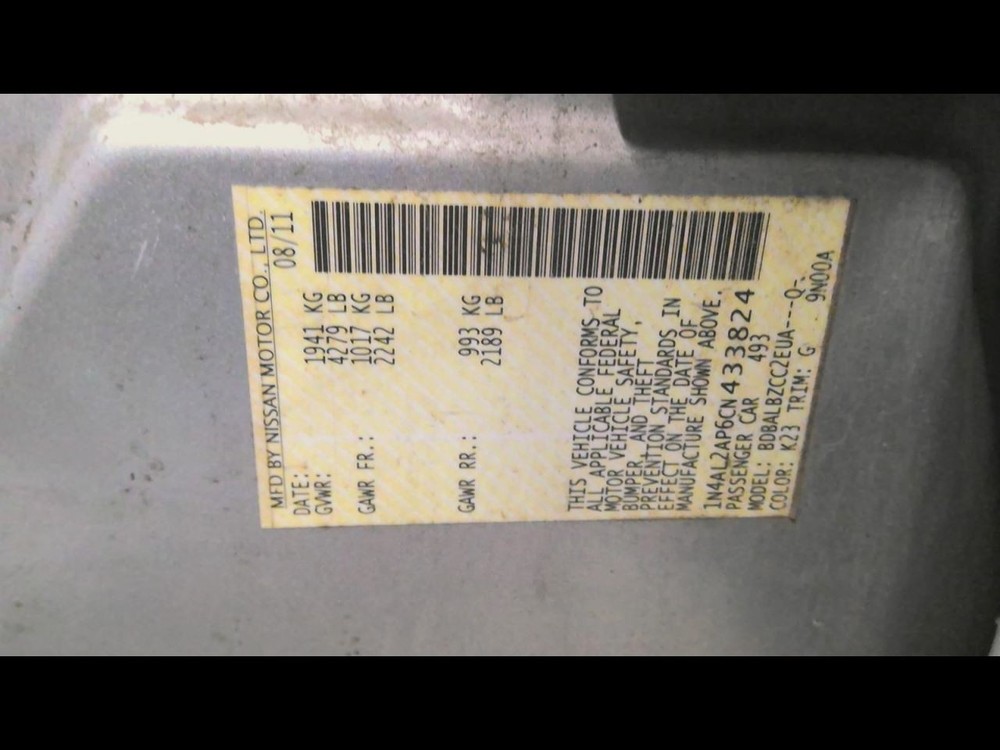 ALTIMA 2012 Transmission Shift 709362
