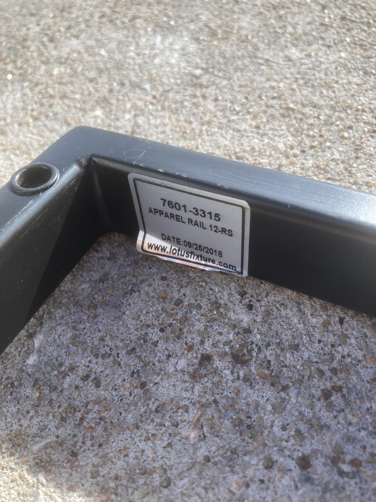 Boutique Black U-Shaped Hang Rail (2 Included In Listing)