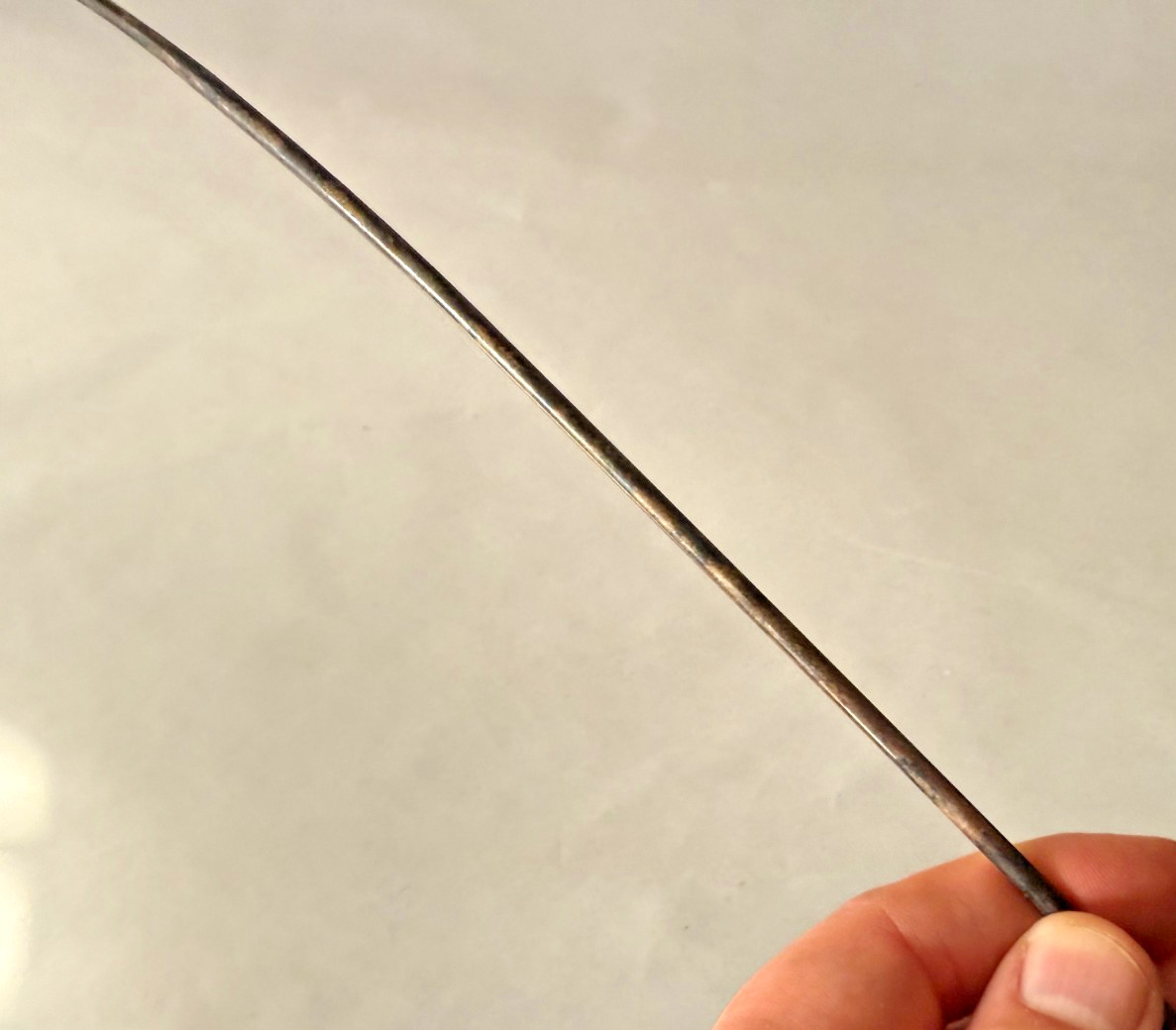 Antique Silver-Tone Uterine Sound Male Urethral Medical Sounding Device Probe