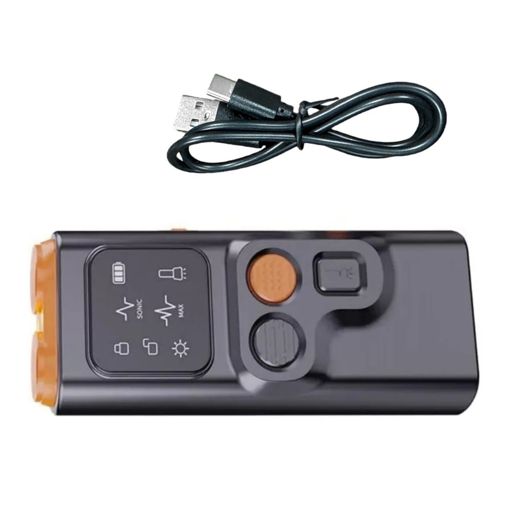 Dog Training Ultrasonic Device with Bark Control and LED Flashlight Deterrent