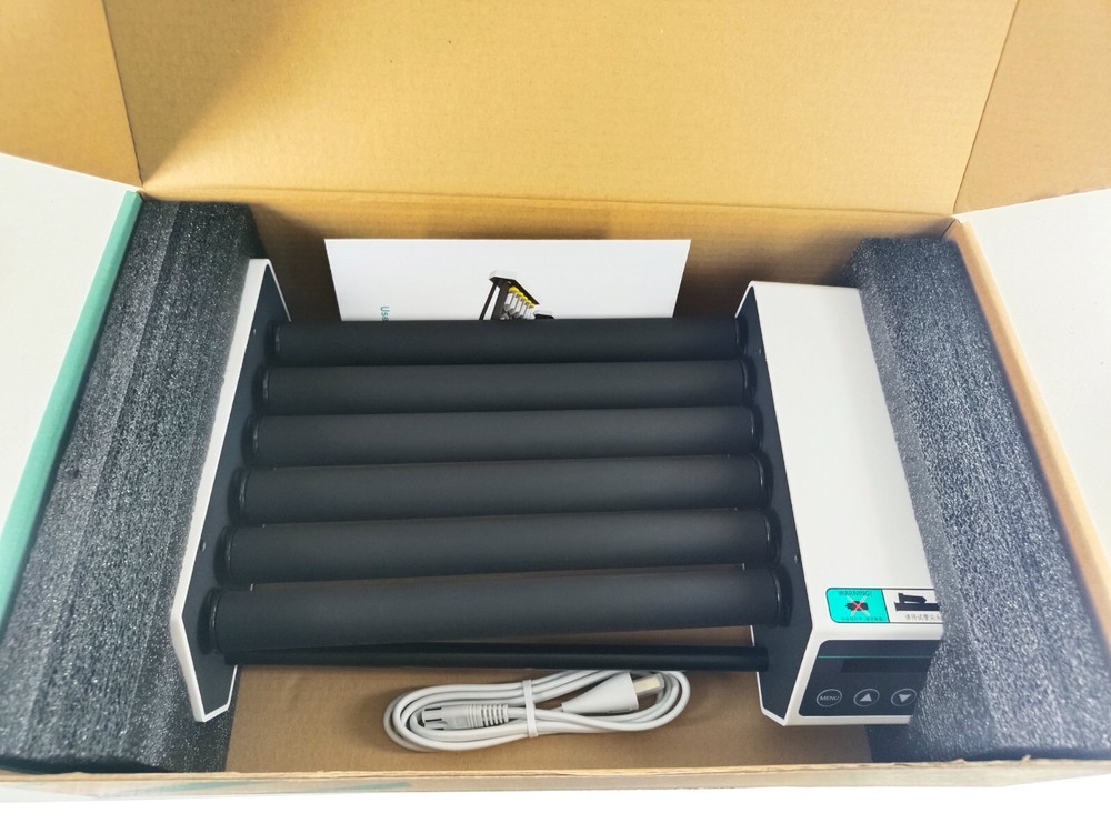 Lab Roller Mixer LCD Display with 6 Rollers Length 28cm Rotating Shaking