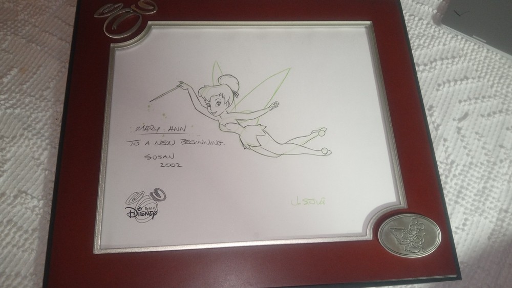 Pixie Sketch Disney Original " Tinker Bell "  " 14 " X  " 16 "