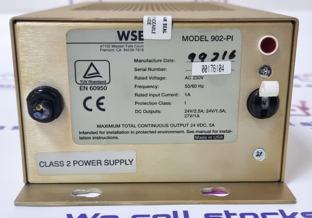 WSE SECURITY ELECTRONICS 902-PI Power Supply