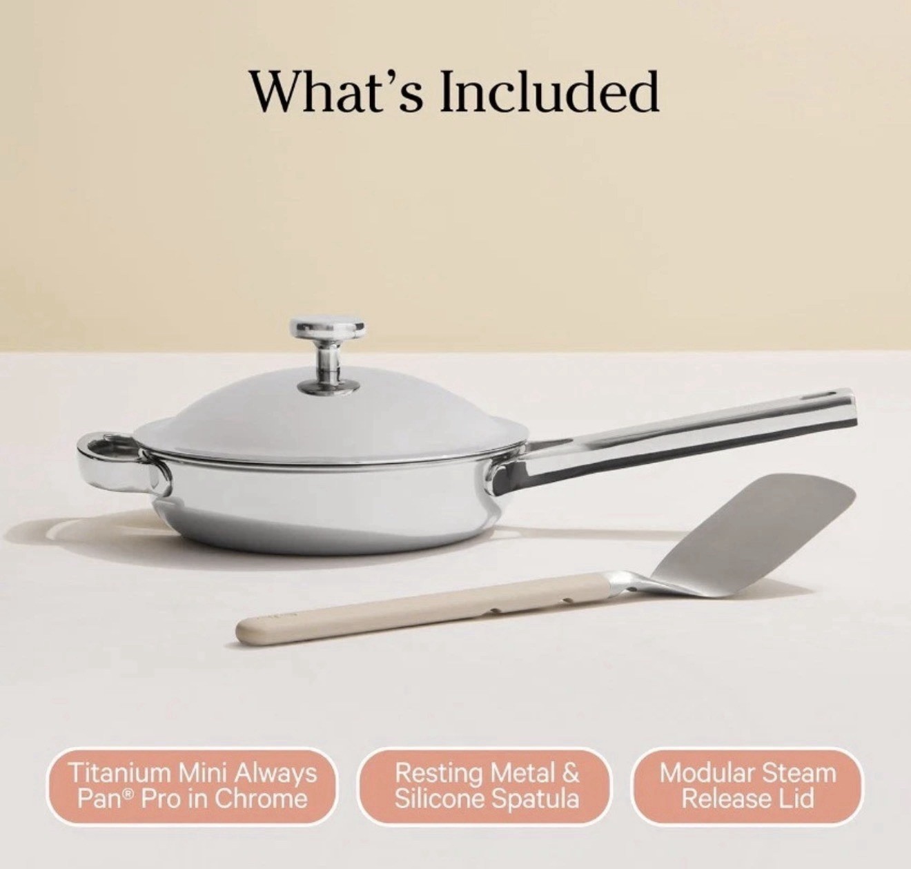 Our Place Titanium Mini Always Pan Pro-8.5(1.48 Qt) No-Coating Nonstick Skillet