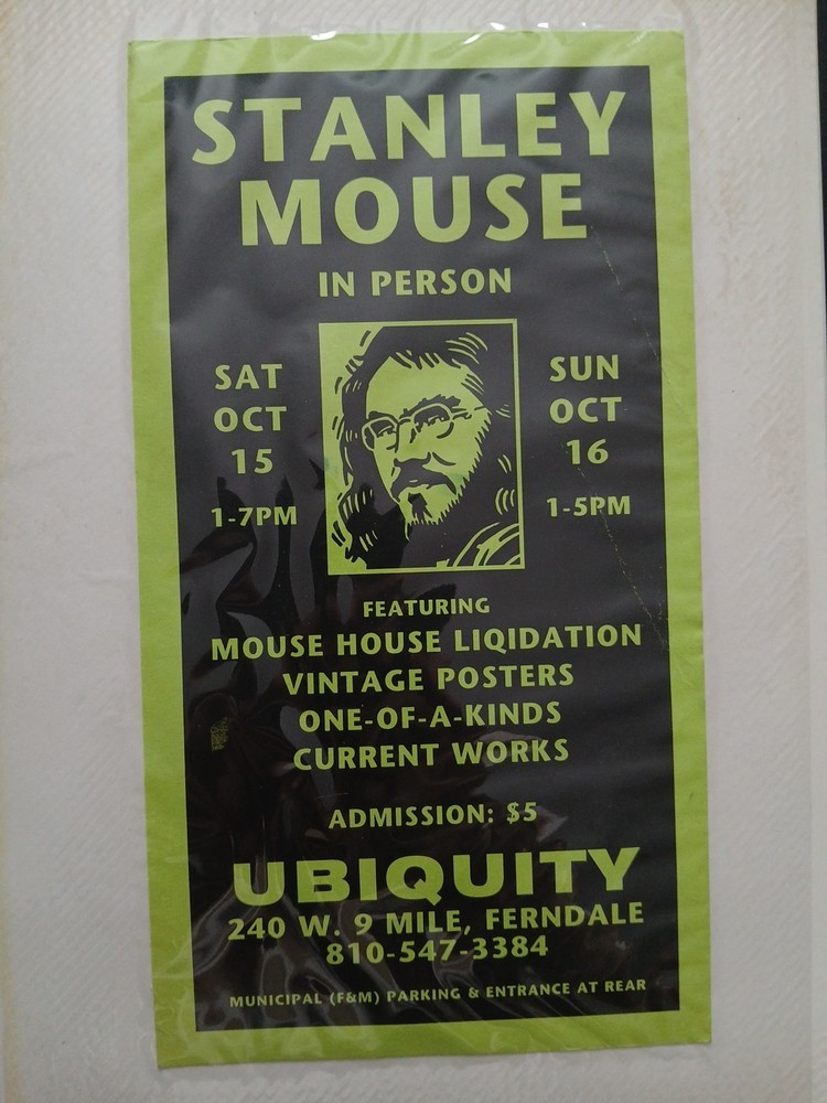 Vintage Stanley Mouse Concert Handbill Advertisement Original