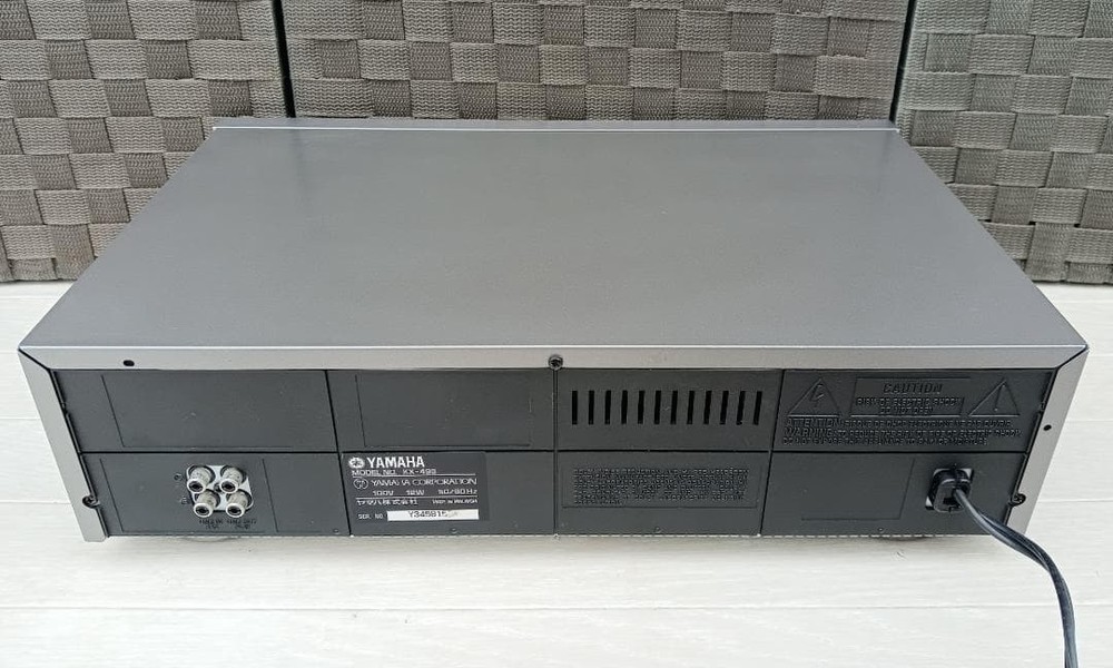Yamaha KX-493 Stereo Cassette Deck High-Performance Audio Player Silver Tested