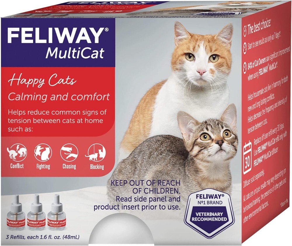 MultiCat Calming Pheromone, 30 Day Refill - 3 Pack