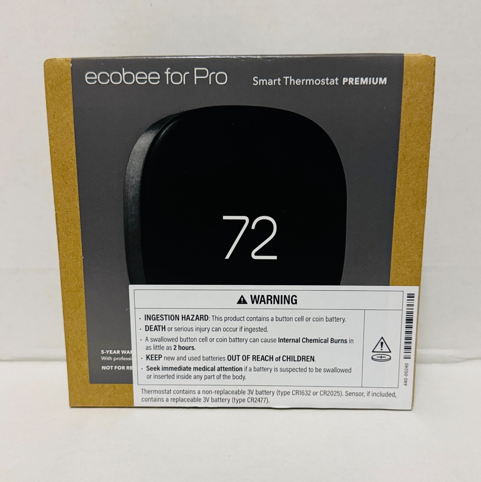 Ecobee For Pro Smart Thermostat Premium EB-STATE6PB-01 Black/Silver