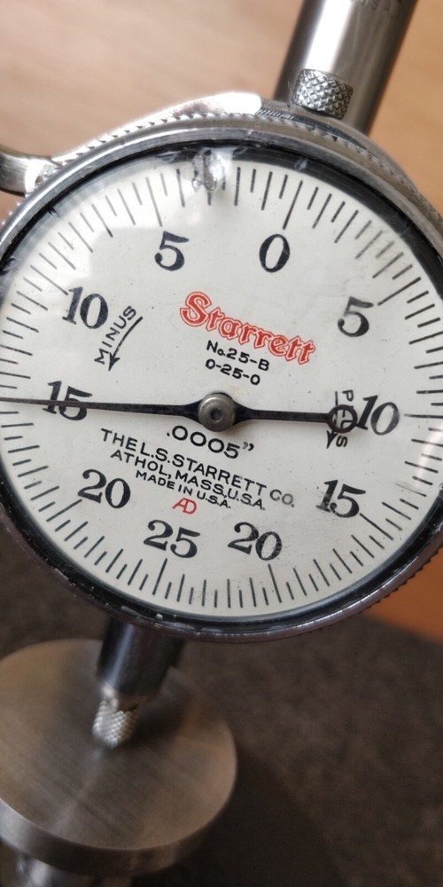 SUPERB Starrett 654 Comparator Stand w/ Dial Indicator 25-B Inspector Bench
