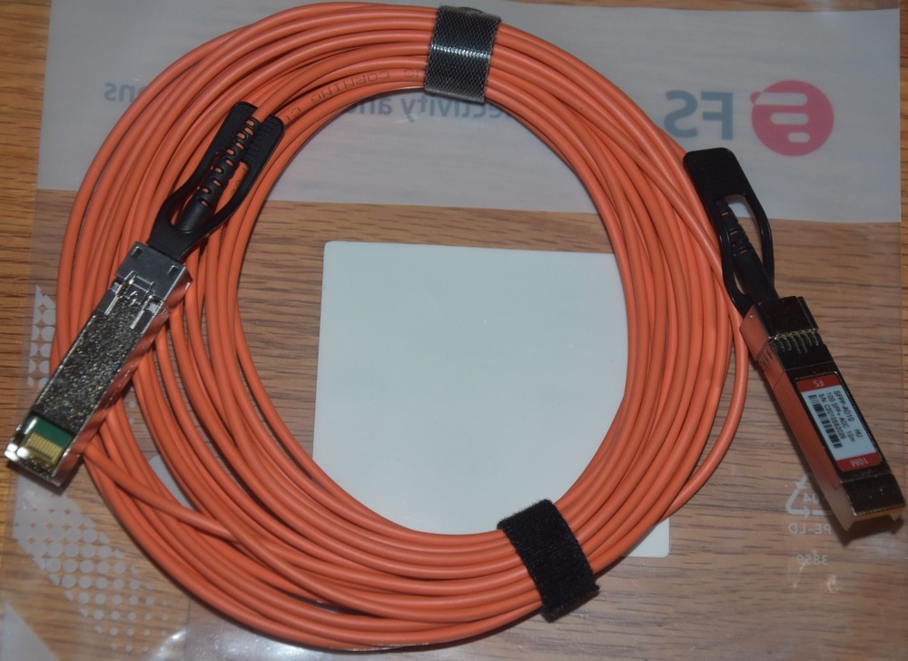FS 10G SFP+ Active Optical Cable SFPP-AO10 10 Meter - TESTED!