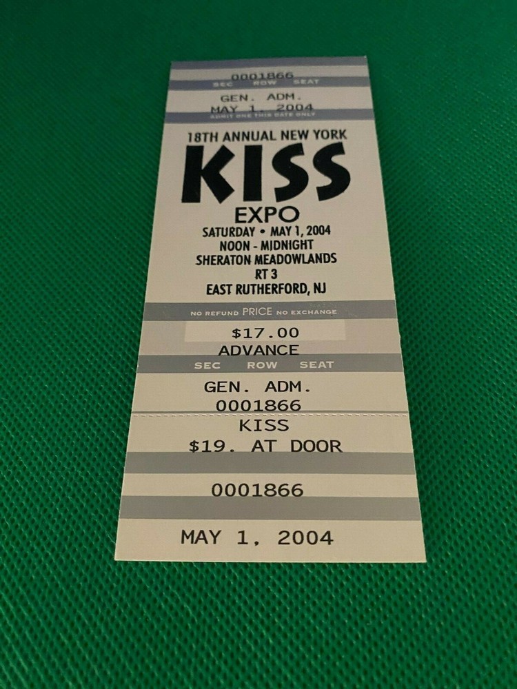 Kiss Band Fan Expo Ticket