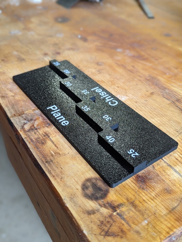 Plane & Chisel Sharpening Guide Jig (for common "Eclipse Style" Honing Guide)