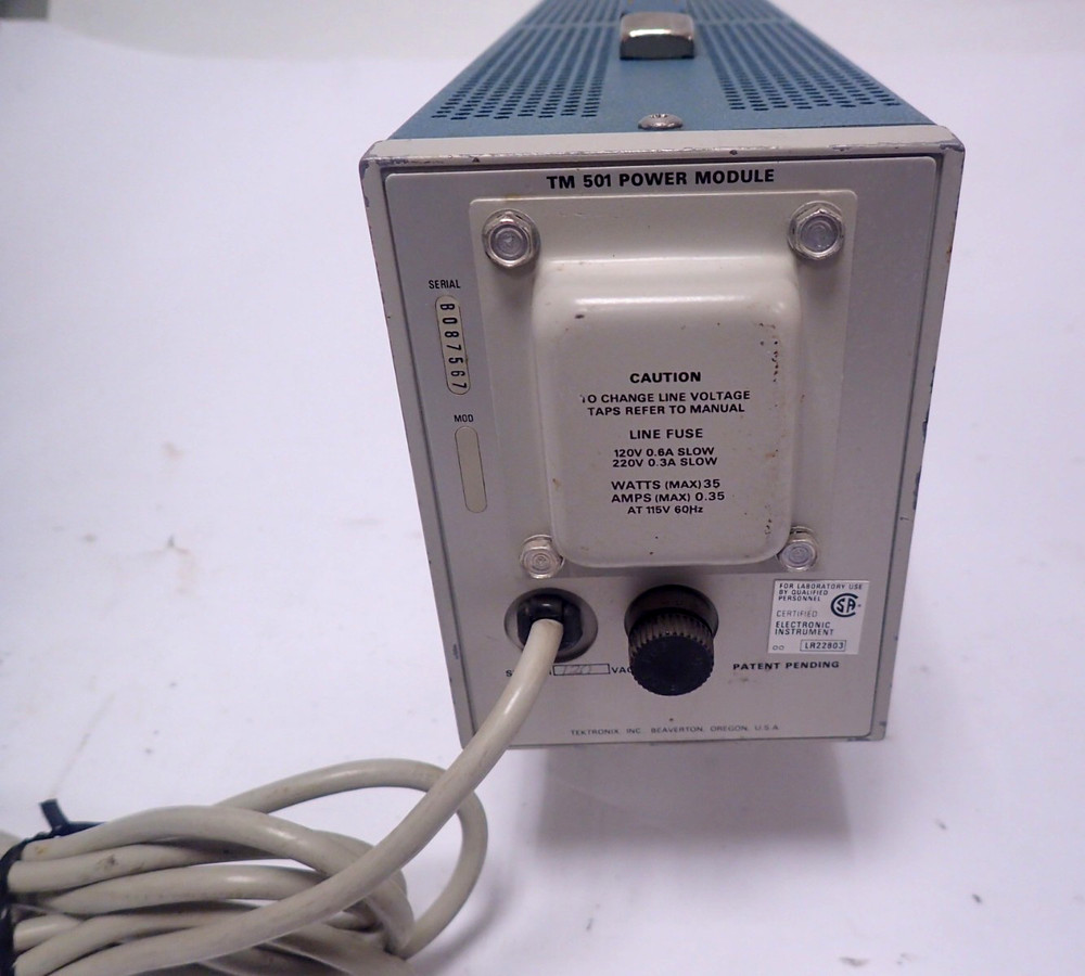 TEKTRONIX TM 501 SINGLE-BAY POWER MODULE / MAINFRAME CHASSIS
