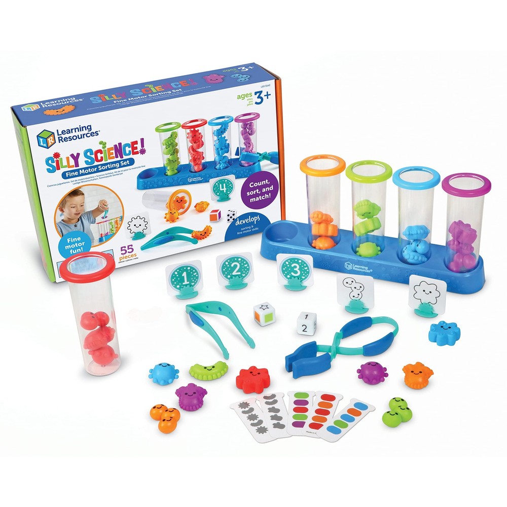 Learning Resources Silly Science Fine Motor Sorting Set - 55 Medium, Multi
