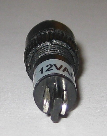 Panel Mount Round Mini LED 8 mm 12 V AC / DC Indicator - Blue - Plastic Case