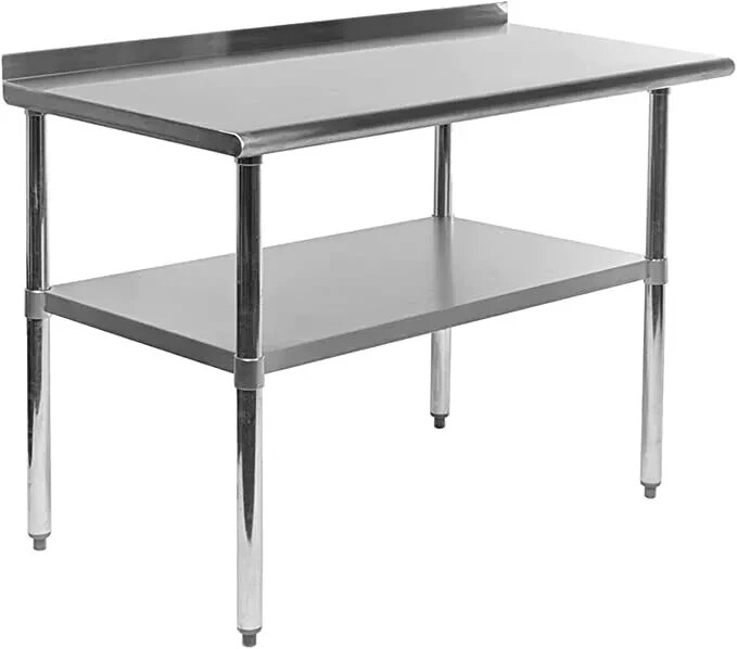 Heavy Duty Stainless Steel Table, NSF Commercial Prep & Work Kitchen Table