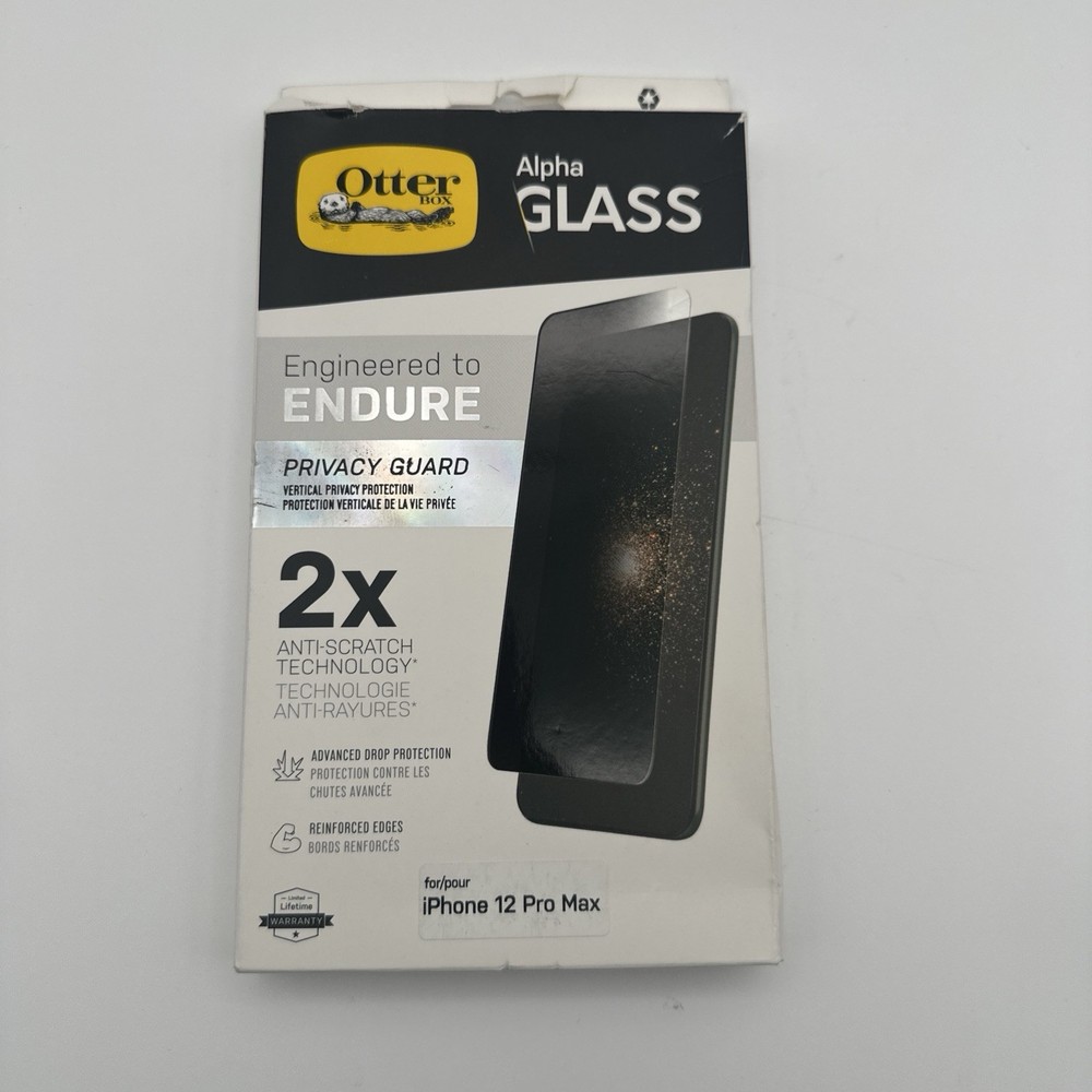 OtterBox Alpha Glass Privacy Screen Protector for Apple iPhone 12 Pro Max