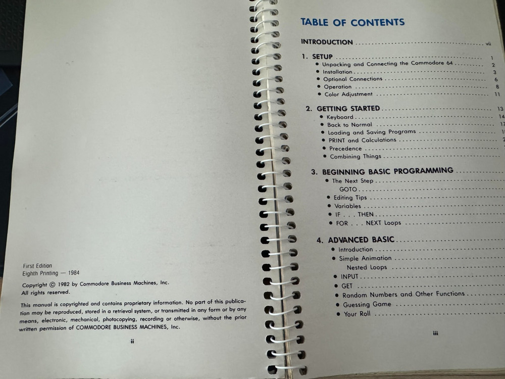 Commodore 64 User's Guide 1st Edition Eighth Printing 1984 Computer Guide